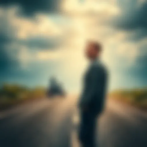 Nick Kurtz stands at a crossroads, contemplating his choice between Ride or Cash, with a thoughtful expression.