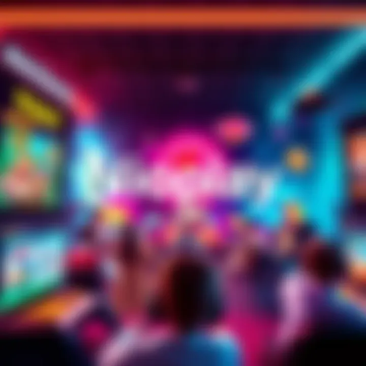 A vibrant scene showcasing various online games available on Nioplay, featuring colorful graphics and engaging gameplay elements.