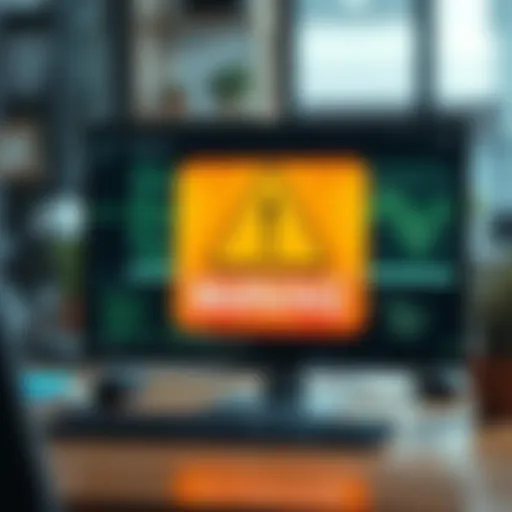 Graphic showing the absence of active HR codes for the .us domain, with a warning sign and a computer screen