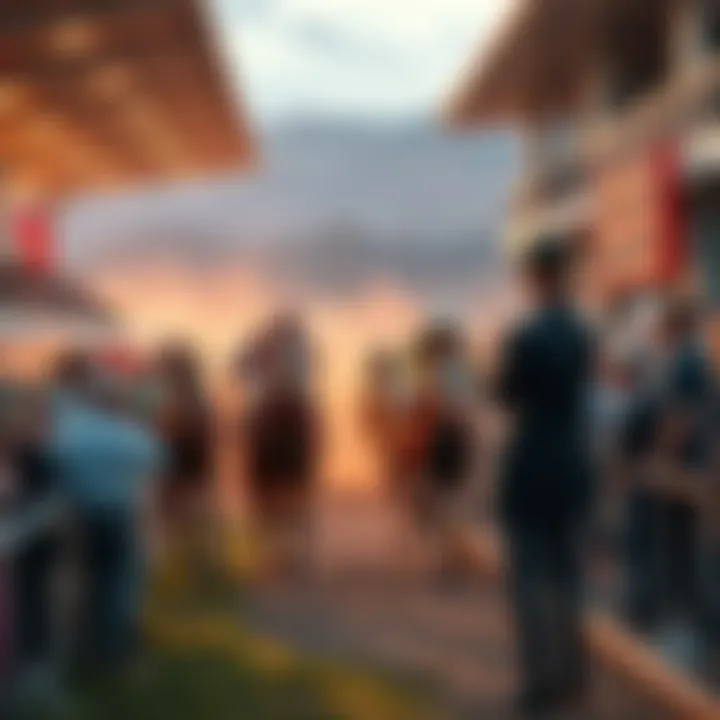 A lively horse racing event in Northern California featuring excited fans and horses on the track