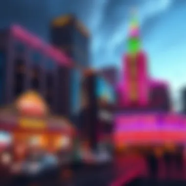 A view of NYC Resorts World and Empire City Casino, showcasing casino lights and vibrant atmosphere in New York City.