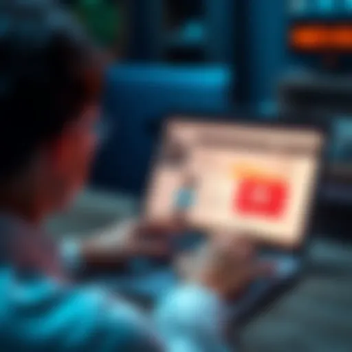 A person using a laptop to search for Oaks Derby Double information on various websites