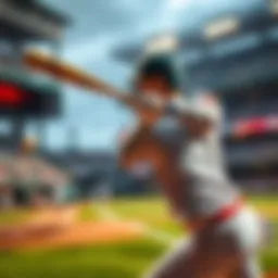 Shohei Ohtani swings the bat, connecting with the ball for a grand slam home run during a baseball game