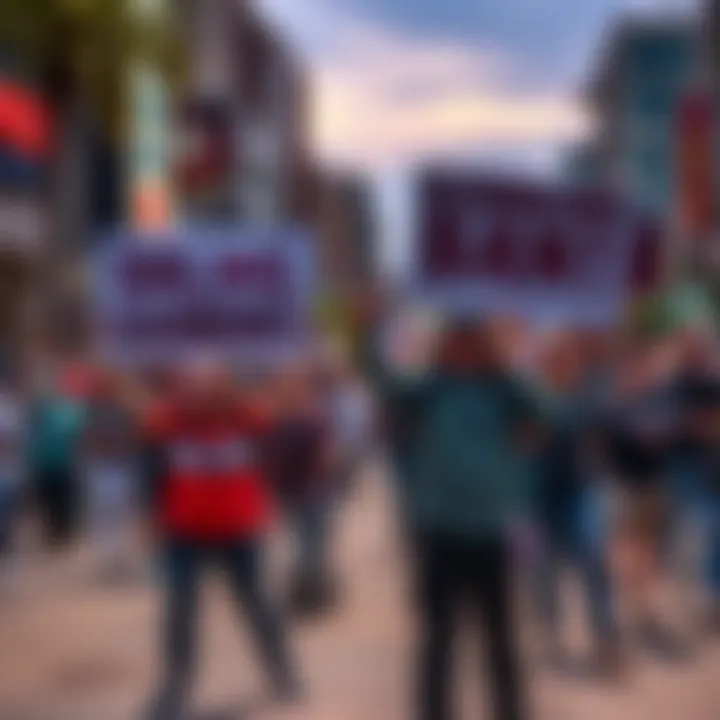 Protesters in Oklahoma hold signs against the online gambling ban, showing frustration towards government motives.