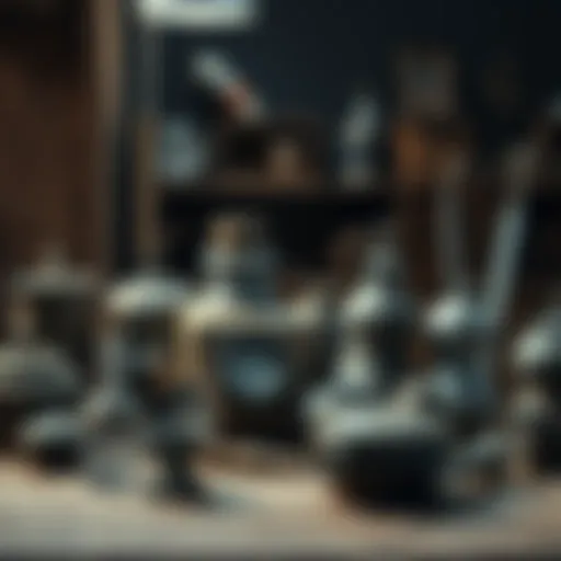 A collection of old items displayed on a table, inviting discussion about their origins and meanings.