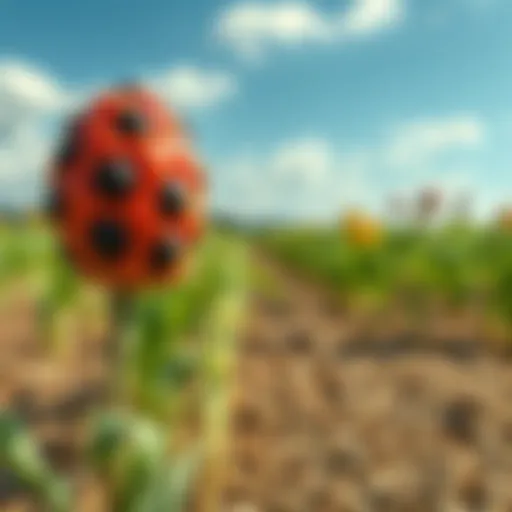 A comparison of traditional seeds and modern agricultural crops in a field