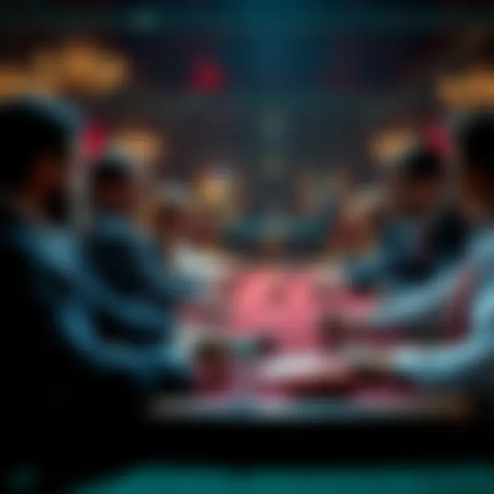 Players engaging in an online baccarat tournament with real money stakes