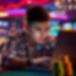 A person looking frustrated while gambling online with a laptop, showing signs of betrayal from an online casino.