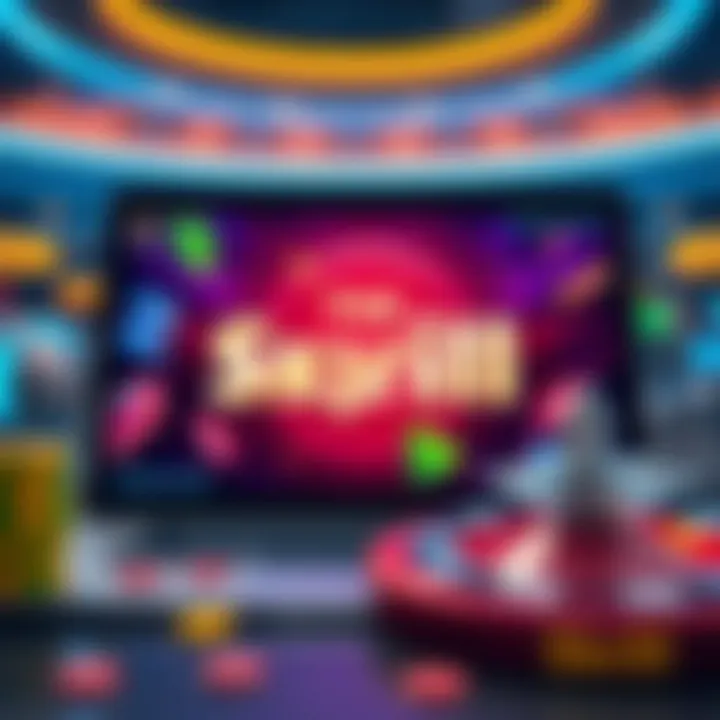 A virtual casino interface showing games and Skrill payment option available for players.