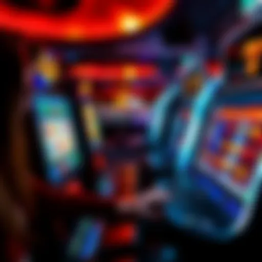 A person playing a slot machine in an online casino, earning tier credits while switching games