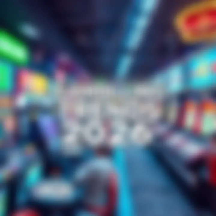 A digital display of various online gambling games and technology, showing new trends for players in 2026.