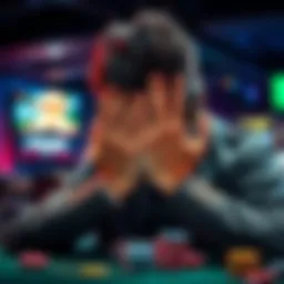 A player frustrated by the message indicating that online poker is not available in New Jersey while other platforms are operating.