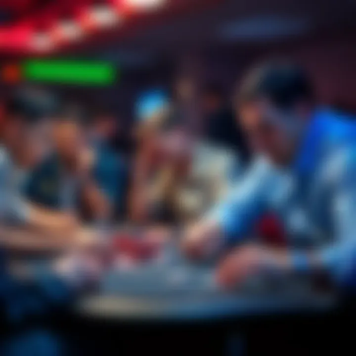 Players at an online poker table experiencing frustration with high fees and poor service