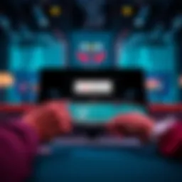 A computer screen showing an online blackjack table with cards and chips, illustrating a player engaged in the game.