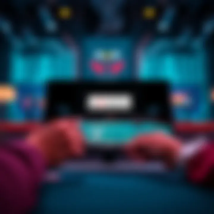 Online Blackjack Game A computer screen showing an online blackjack table with cards and chips, illustrating a player engaged in the game.