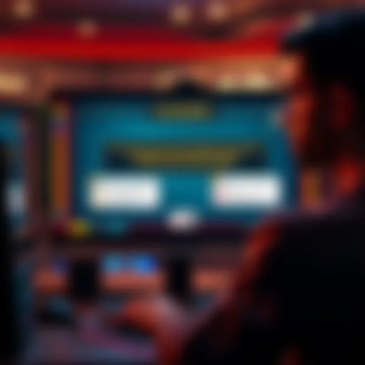 Online Blackjack Warning A computer screen showing a Blackjack game with strange pop-up messages and a player looking confused, reflecting on poor game strategies.