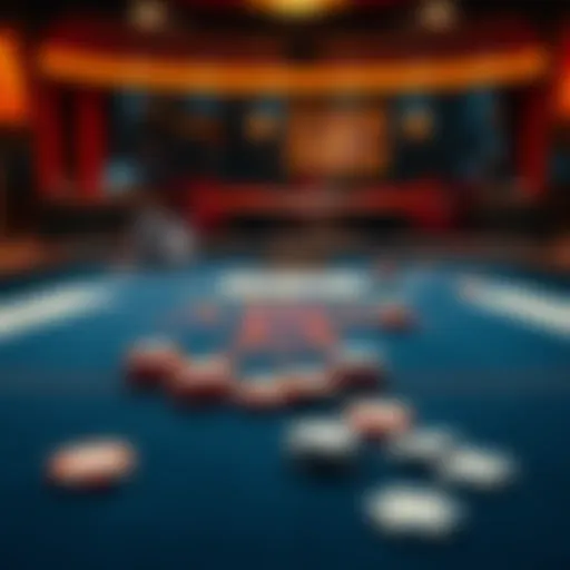 A blackjack table in a secure online casino environment with cards and chips.