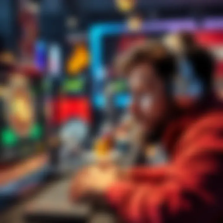 A worried player looking at a computer screen displaying an online casino with slow payouts