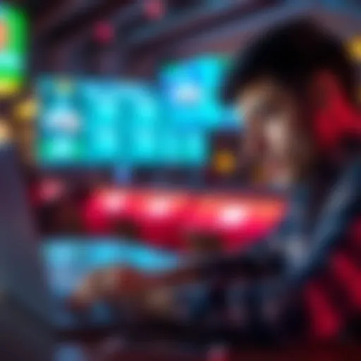 A person checking their online casino account for payout updates on a laptop with a concerned expression