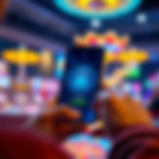 A person using a smartphone to access a licensed online casino, with a secure payment icon displayed.