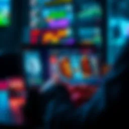 A person comparing online casino options on a laptop, highlighting important factors like security and game variety.