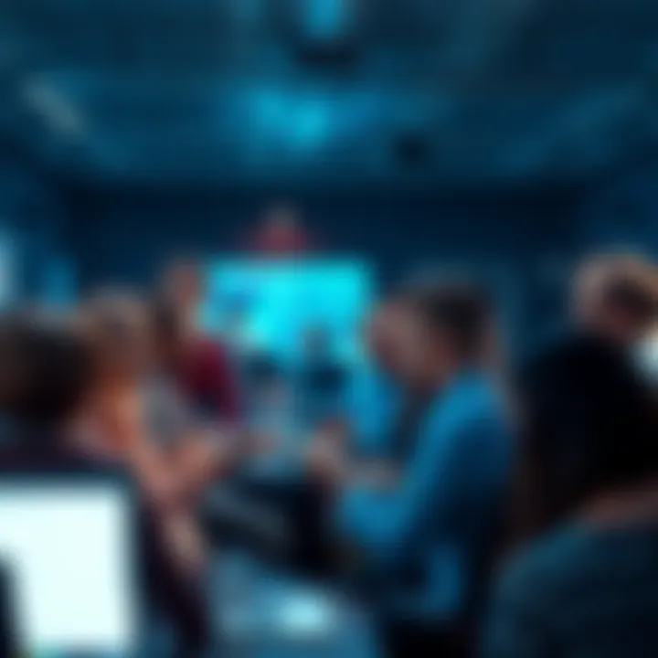 A group of people engaged in a lively discussion on a forum, sharing ideas and asking questions, highlighting the importance of clear communication.