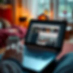 Online Forum Posts A person's hands typing on a laptop in a cozy setting, displaying online forum posts about Fawwwkkkkkk.