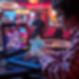 A person playing online casino games on a laptop without needing a phone number for registration