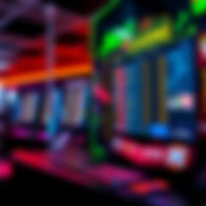 A digital screen showing online casino games and betting options, reflecting new trends in online gambling