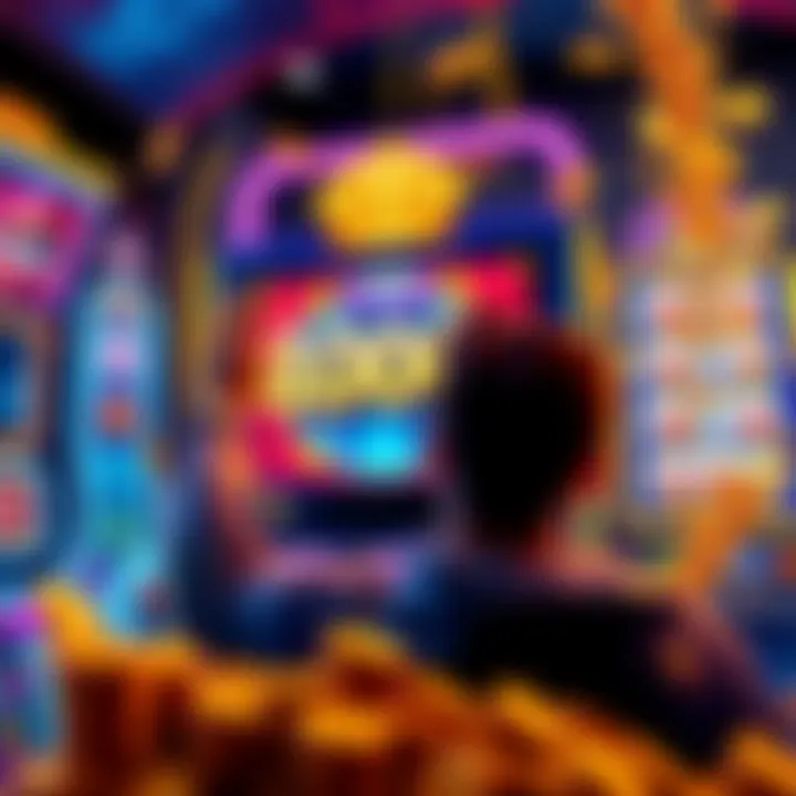 A person celebrating a big win in an online game, with a display showing a large multiplier and coins around them