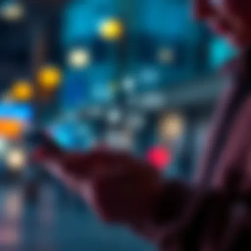 Increased online interactions after success A person checking their phone with a flurry of notifications indicating incoming messages and inquiries following recent achievements