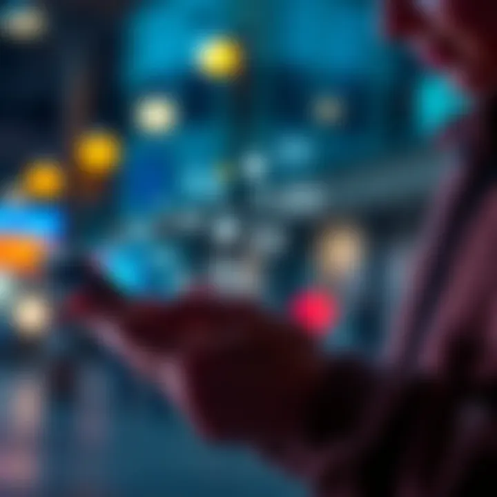 Increased online interactions after success A person checking their phone with a flurry of notifications indicating incoming messages and inquiries following recent achievements