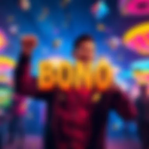 A person celebrating after winning a big bonus while playing Huff n Puff Grand online casino game.