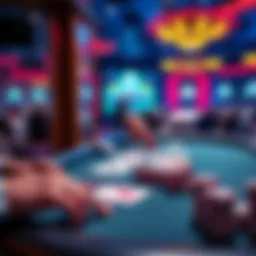A player sitting at a digital poker table with cards and chips, representing online poker in California.