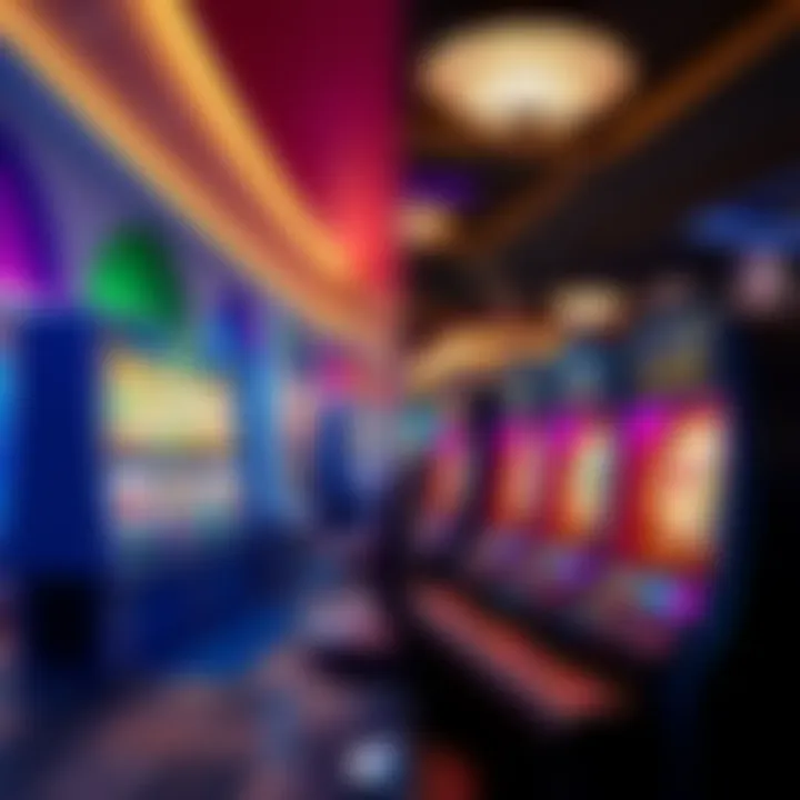 A split image showing vibrant online slot games on one side and classic casino slot machines on the other, highlighting people's preferences for both types of gaming.