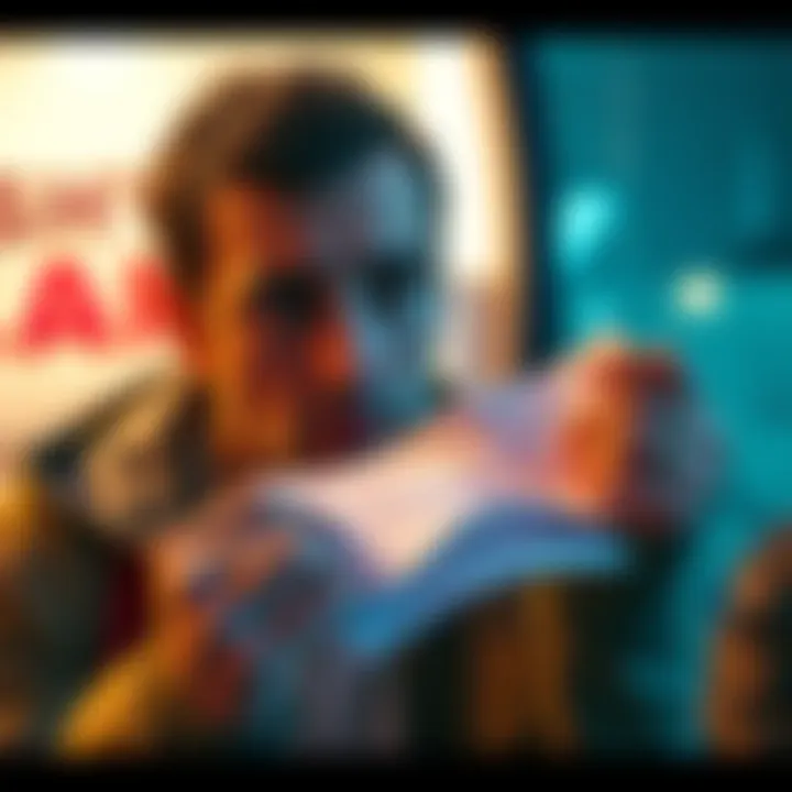 A person looking worried while holding a bill, symbolizing accountability for actions.