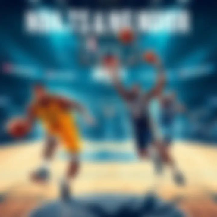 Basketball players from the Pacers and Thunder compete in the NBA Championship game