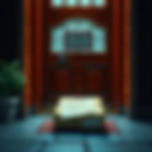 A package on a doorstep with a note saying 'Expected Tomorrow'.