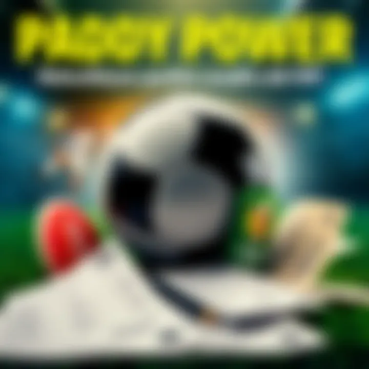 A graphic representing Paddy Power's new betting rules where wooden shots count as shots on target in the World Cup, featuring a soccer ball and betting slips