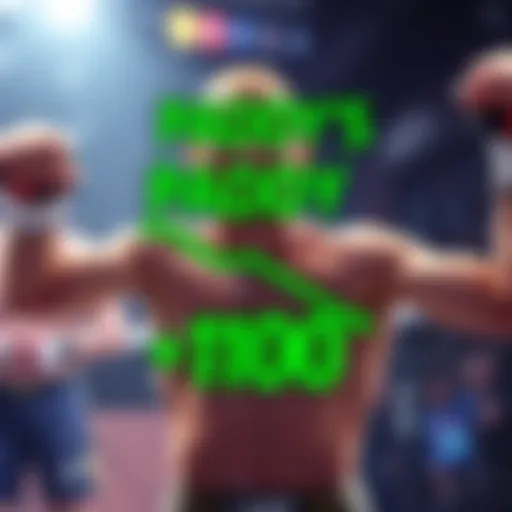 A graphic showing Paddy's betting odds dropping from +135 to +110, with a background of MMA action.