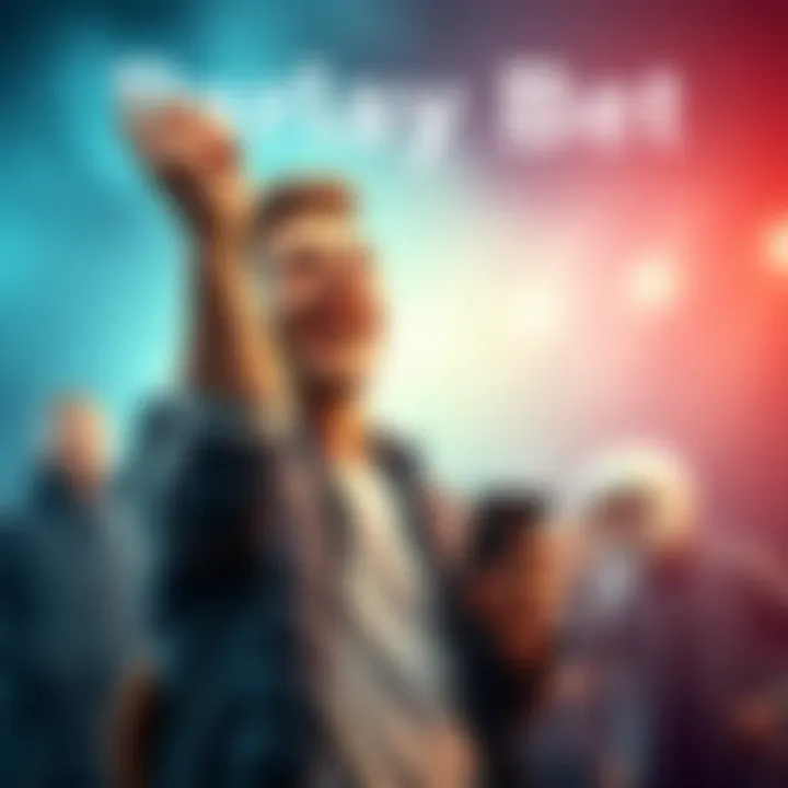 A joyful person celebrating a winning sports bet while holding a smartphone in hand