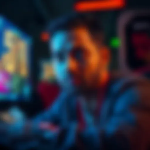 Partnership for Gambling Profit Sharing An Indian player looking for partners in the USA, Japan, or Canada to share gambling winnings equally, with money visible on a screen and a worried expression on the player's face.