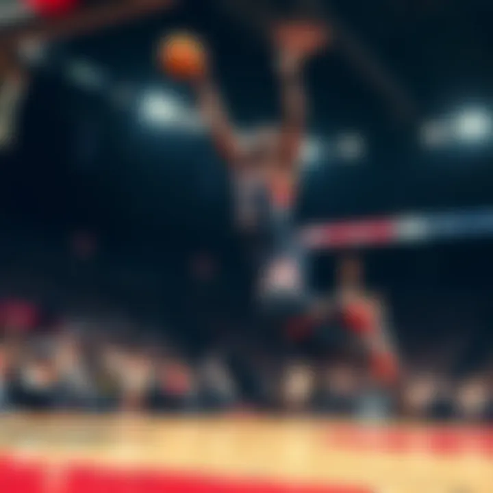 Pascal Siakam jumping to grab a rebound during a basketball game