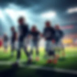 New England Patriots players warming up before the game against Chicago Bears, showcasing team spirit and determination on the field