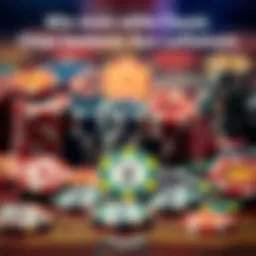 A collection of authentic Paulson Classic Chips displayed on a table, showcasing their unique colors and designs for collectors.