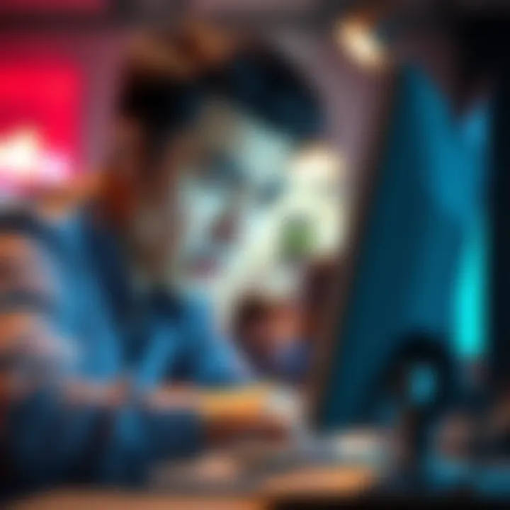 A frustrated person looking at their computer screen, indicating a payment problem.