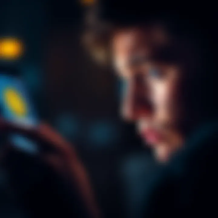 A person looking at a Bitcoin wallet screen showing a pending withdrawal status, with a confused expression.