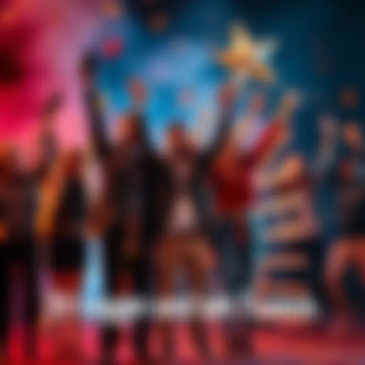 A group of people joyfully celebrating their achievements and dreams coming true.