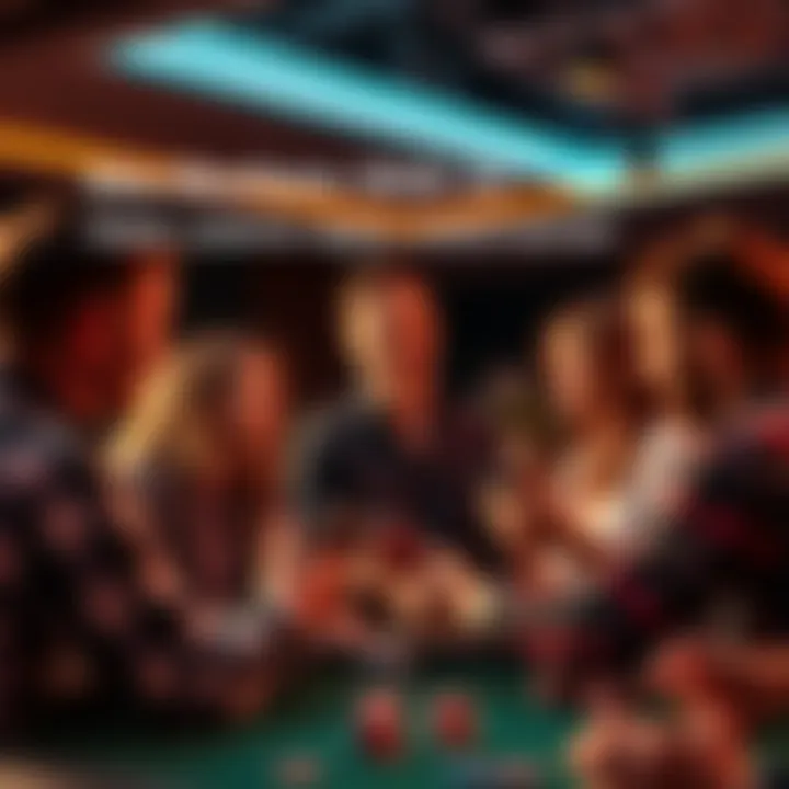 Group of people sharing opinions about casino apps in a lively discussion