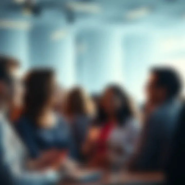 A group of people sharing their opinions about who might win the next competition